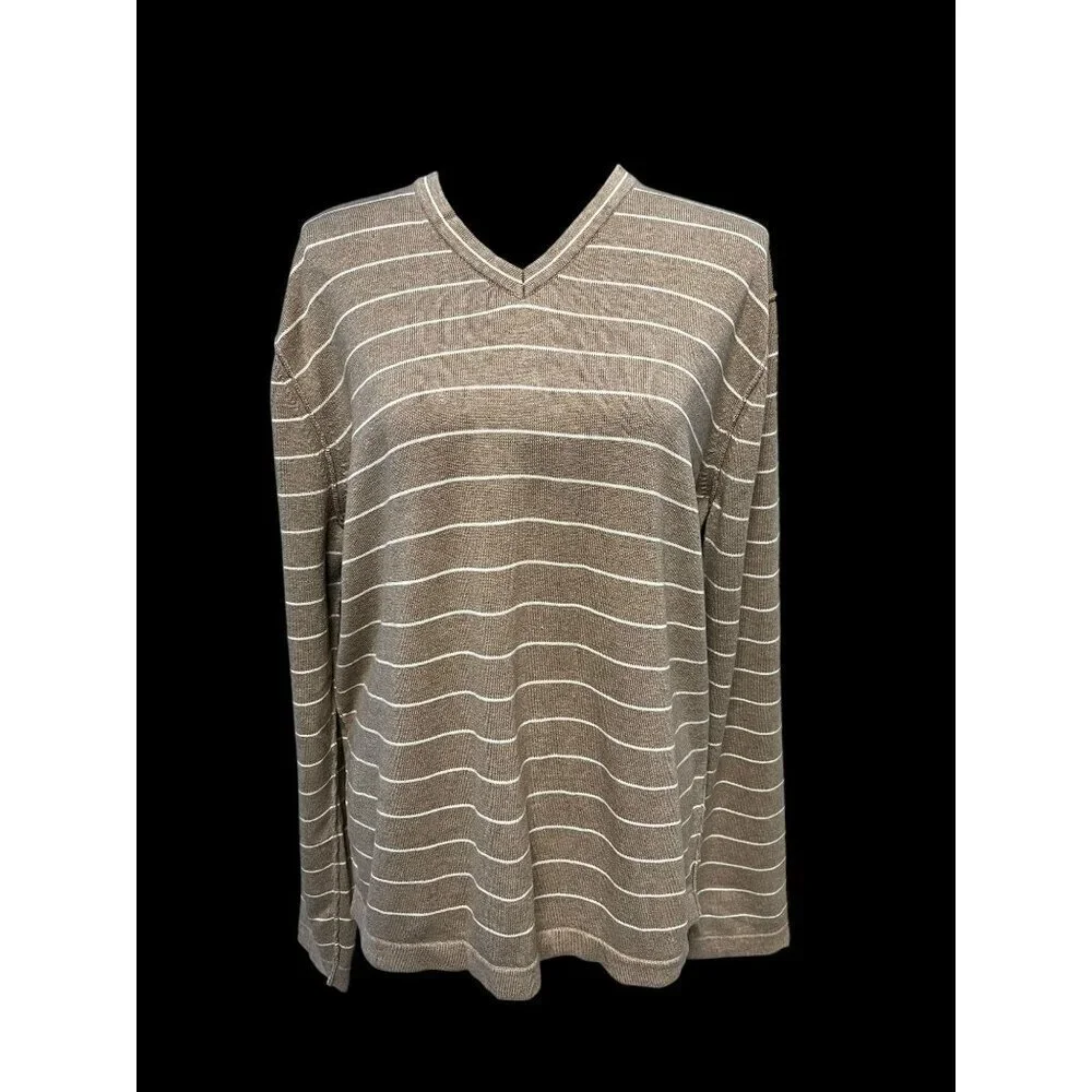 BANANA REPUBLIC MEN LONG SLEEVE SWEATER COTTON WORKATTIRE PREP LG